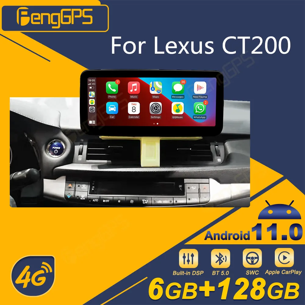 For Lexus CT200 CT200H CT 2012-2018 Android Car Radio 2Din Stereo Receiver Autoradio Multimedia Player GPS Navi Head Unit