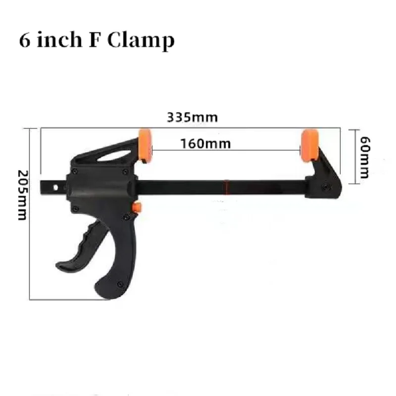 Morsetto per barra per la lavorazione del legno da 6 pollici o 4 pollici Set di Clip per morsetto F Clip a sgancio rapido a cricchetto Set di Mini morsetti fai da te strumenti per morsa manuale per carpenteria