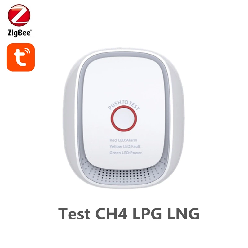 

Tuya Zigbee3.0 Combustible LPG Natral Gas Detector Control by Smart Life With Linkage Alarming Feature Works with Home Assistant