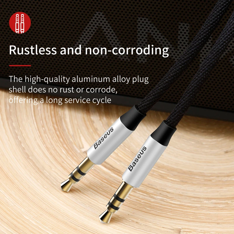 Baseus AUX Cable Jack 3.5mm Audio Cable Speaker Cable for MP3 Headphones Car AUX Cable Xiaomi Redmi 5 Plus Oneplus 5t AUX Cord