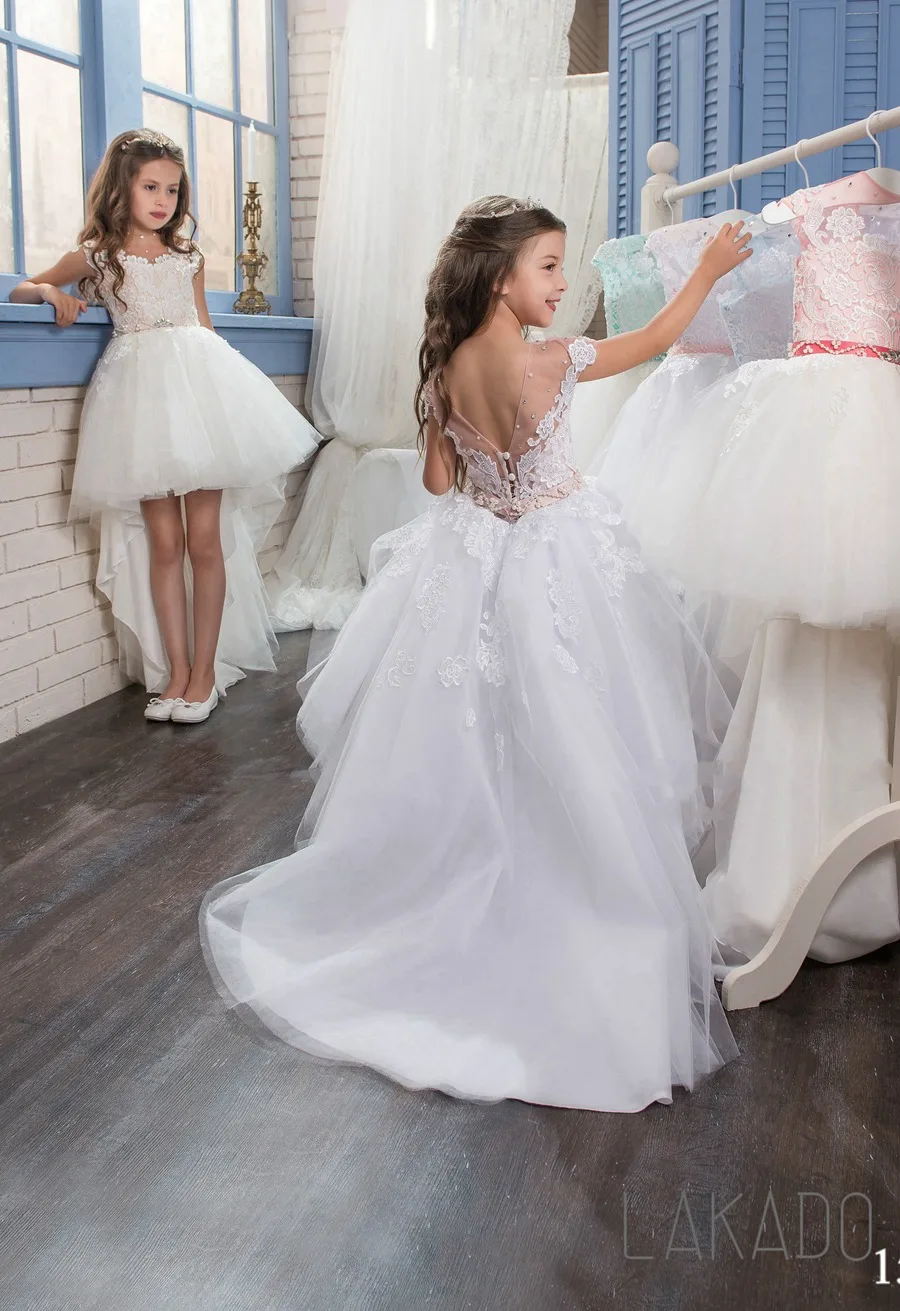 High Low Baby Kids Prom Dresses for teenage 5-14 Years