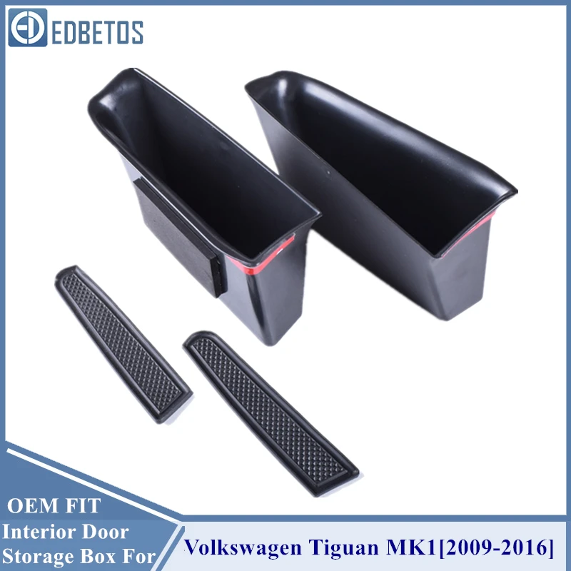 For Volkswagen VW Tiguan MK1 Accessorries Interior Door Storage Box ABS Storage Box 2009 2010 2011 2012 2013 2014 2015 2016