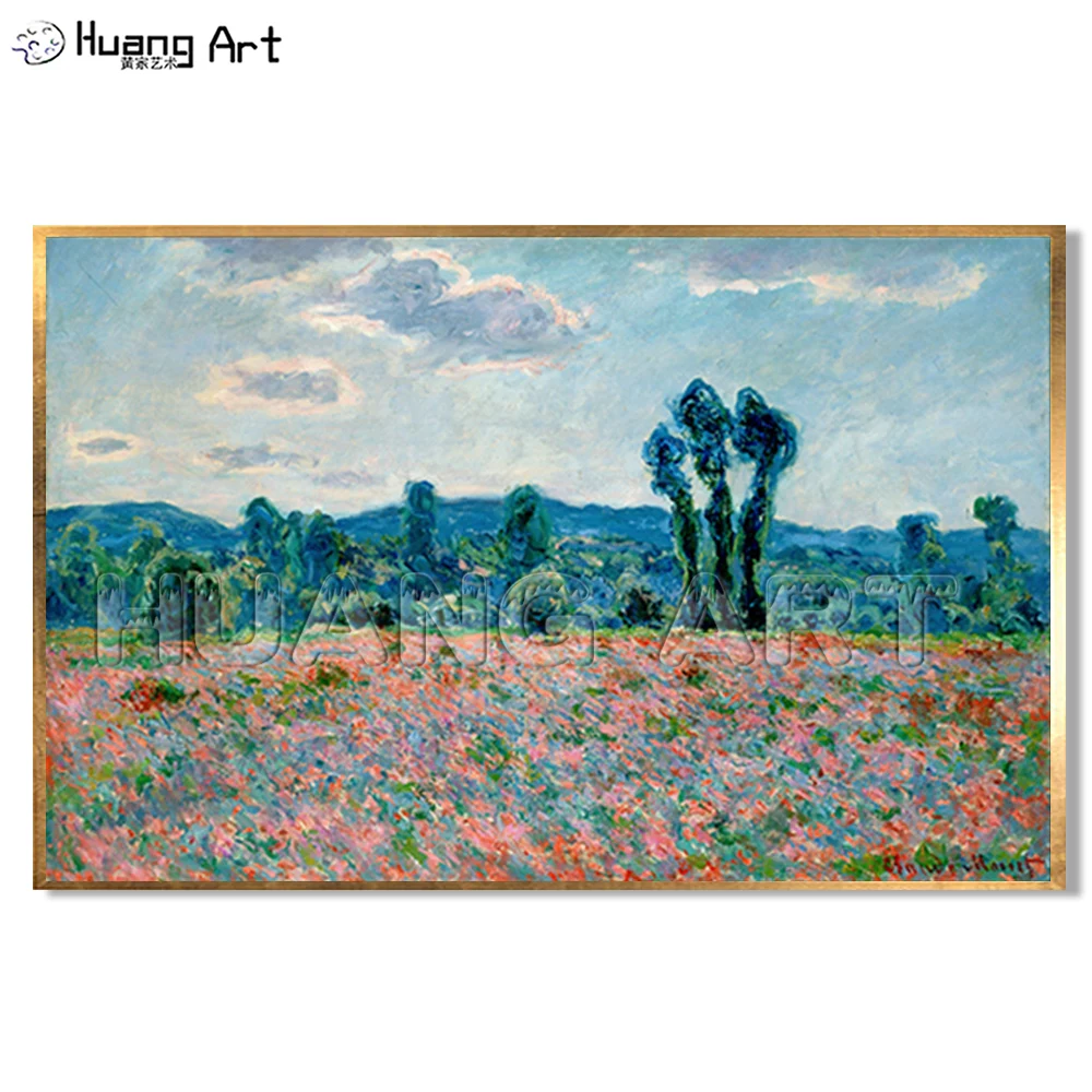 

Pure Hand-Painted High Quality Spring Landscape Oil Painting on Canvas Imitation Monet Oil Painting Impression Landscape Picture