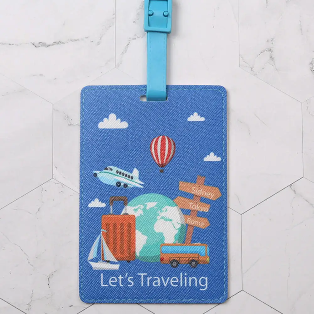 Luggage Case Name Tag ID Labels Travel Bag Suitcase Identification Label Holder Baggage Boarding Summer Bag Tag World Map Design