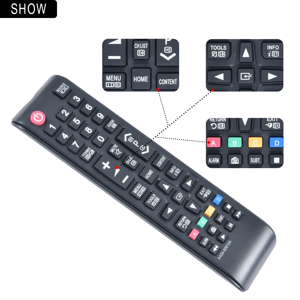 สำหรับ Samsung AA59-00818A Multifunctional เปลี่ยนทีวีรีโมทคอนโทรลแบบไร้สาย HD สมาร์ททีวีรีโมทคอนโทรล