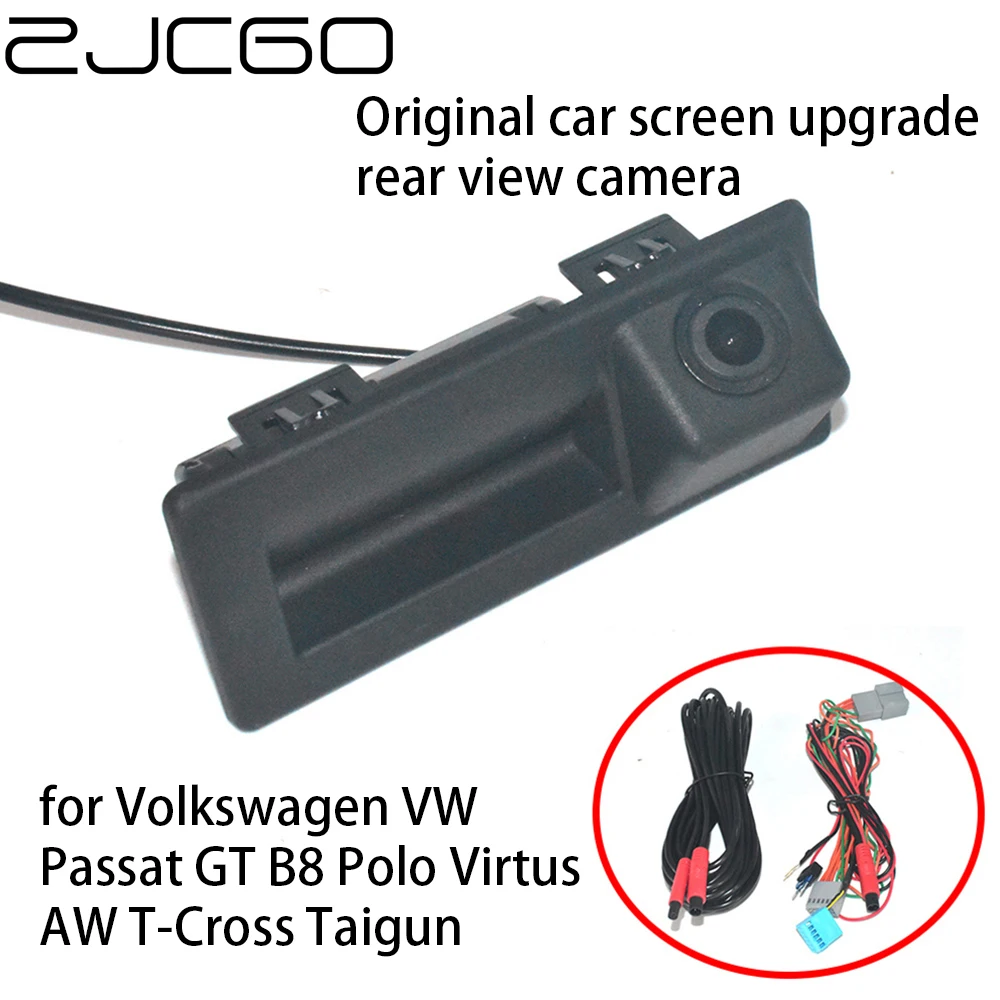 ZJCGO Car Rear View Reverse Back Up Parking Upgrade OEM Factory Camera for Volkswagen Passat GT B8 Polo Virtus AW T-Cross Taigun