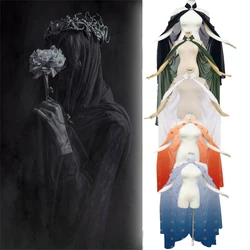 Medieval Woman Fashion Bridal Cloak Adult Horror Vampire Princess Dress Witch Cosplay Costumes Elf Tale Shawl Halloween Party