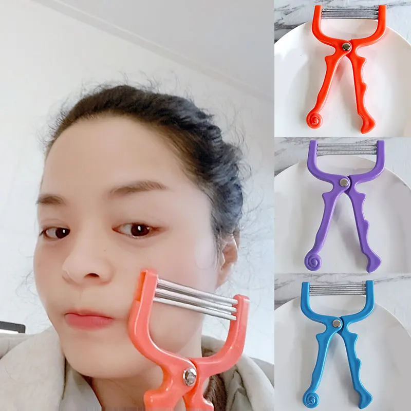 เครื่องกำจัดขนบนใบหน้าปลอดภัย Handheld Spring Roller ผู้หญิงกำจัดขนกำจัดขนใบหน้า Care Massager Beauty เครื่องมือกำจัดขน