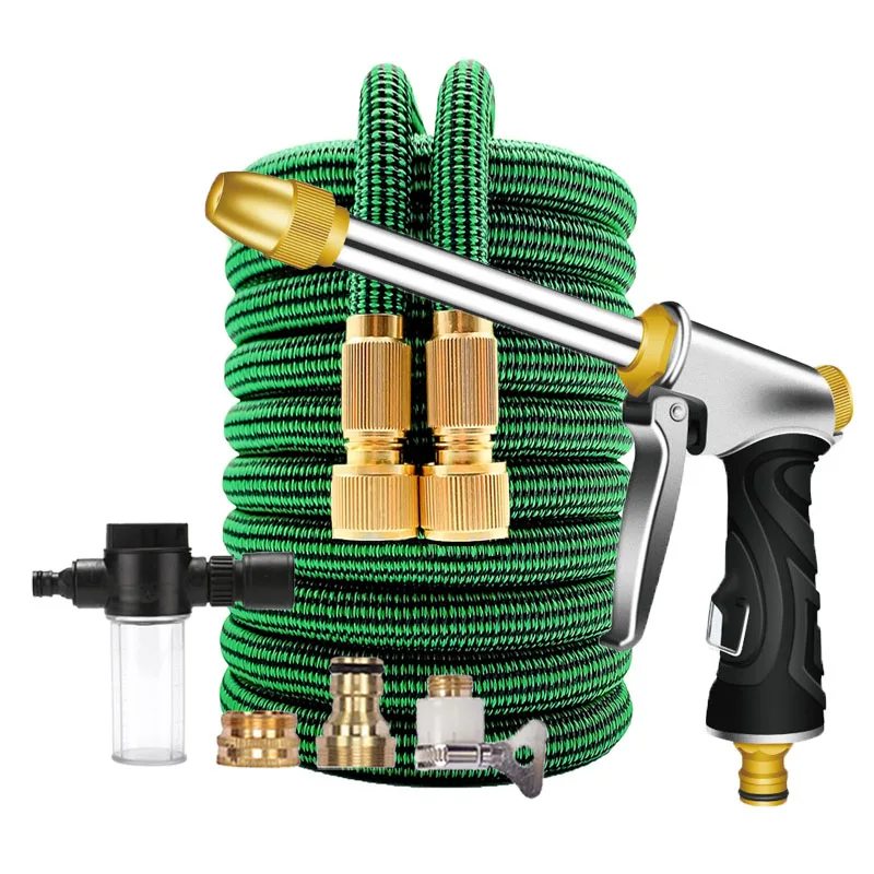 

High Quality Garden Hose Expandable Magic Flexible Eu Water Hose High Pressure Car Wash Plastic Pipe With Spray Gun To Watering