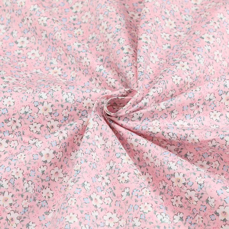 Liberty Floral Fabric Printed Cotton Twill For Quilting Bedding Baby Bed Sheet DIY Handmade By Half Meter