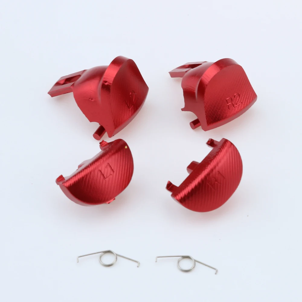 8colors 1set Trigger Button For Playstation 4 Pro / PS4 Slim JDS 040 JDM 040 Controller (Gen 2) L1 L2 R1 R2 Aluminum Alloy Metal