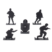New 5pcs Frosted Matte Metal Aluminum Shooting Targets Set Soldier Shape Shooting Practice Target Aiming Target Shooting part