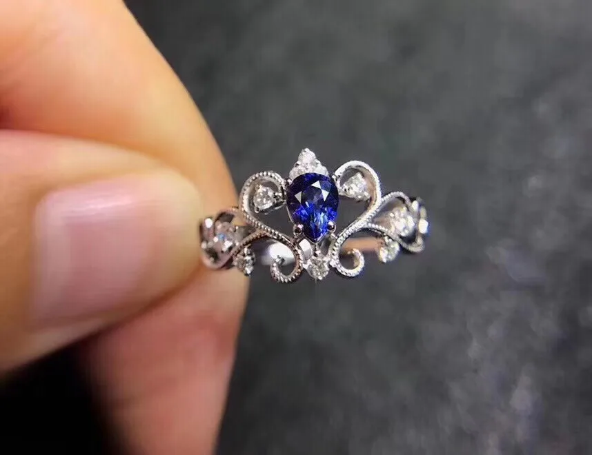 

Tanzanite ring Free shipping Real and natural tanzanite 925 sterling silver Fine women jewelry
