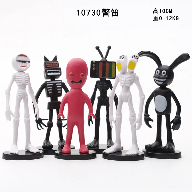 6pcs/set 10cm Siren Head Action Figure Toys Cartoon Sirenhead Horror Model Dolls Figurines Scp 6789 Toys Children Gifts