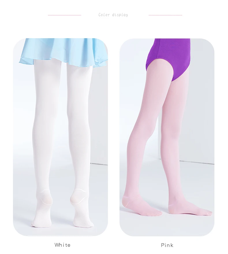 Kinder Mädchen Tanzstrumpfhose Ballett Tanzsocken Rosa Rutschfeste Leggings Gymnastik Strumpfhose Hochwertige Ultradünne Ballettstrümpfe – Detail 2