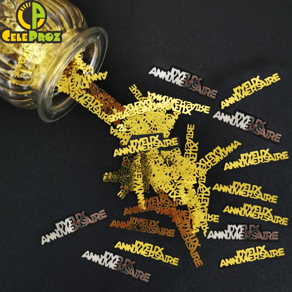 15 grammi numero coriandoli oro argento cifre 2 paillettes Paillete per il secondo anno compleanno anniversario evento decorazione festa fornitura