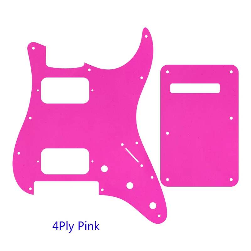 FeiMan Custom Guitar Pickguard -For US 11 Screw Holes Strat With Floyd Rose Tremolo Bridge Single HH Scratch Plate & Back Plate