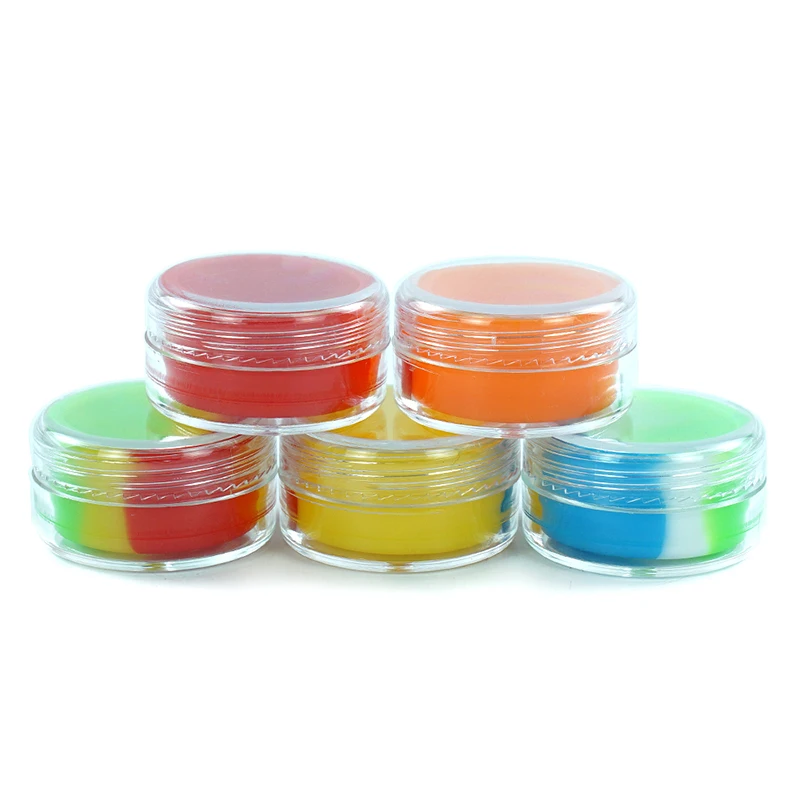 

50pcs 7ml Plastic Storage Box Mini Silicone Containers Jar with Lid Ointment Supplies