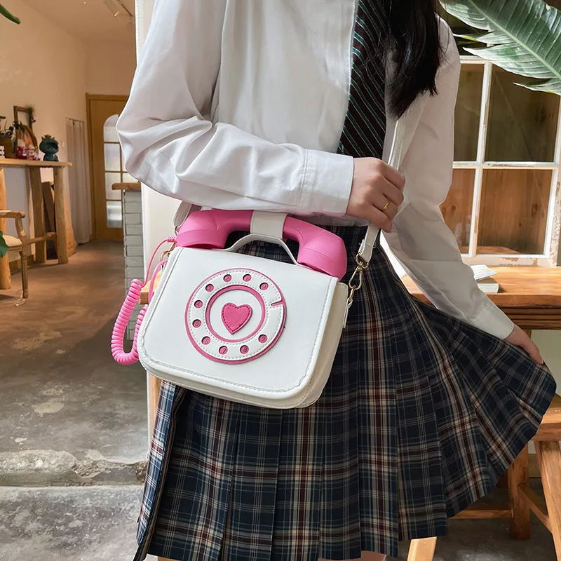 Stylowe kobiety w kształcie telefonu Crossbody torba na ramię ze skóry PU kobieta torebka na co dzień zakupy Street School tornister torba