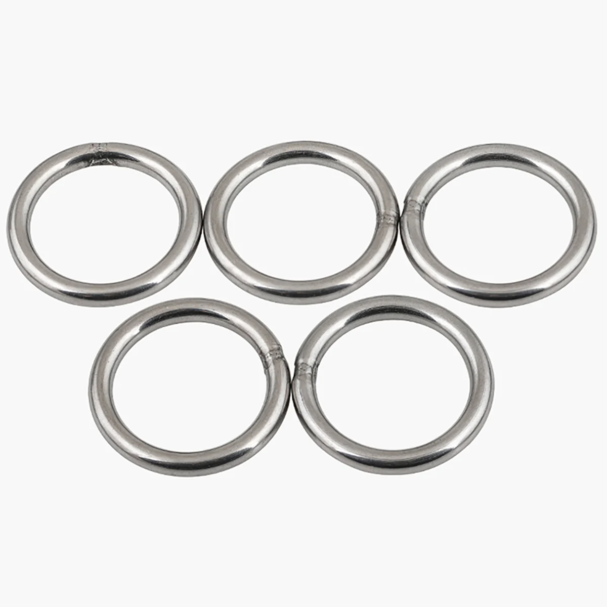 Anelli rotondi saldati resistenti dell'acciaio inossidabile 304 M3 M4 M5 M6 M8 M10 anello solido O sartiame Marine barca amaca Yoga anello appeso