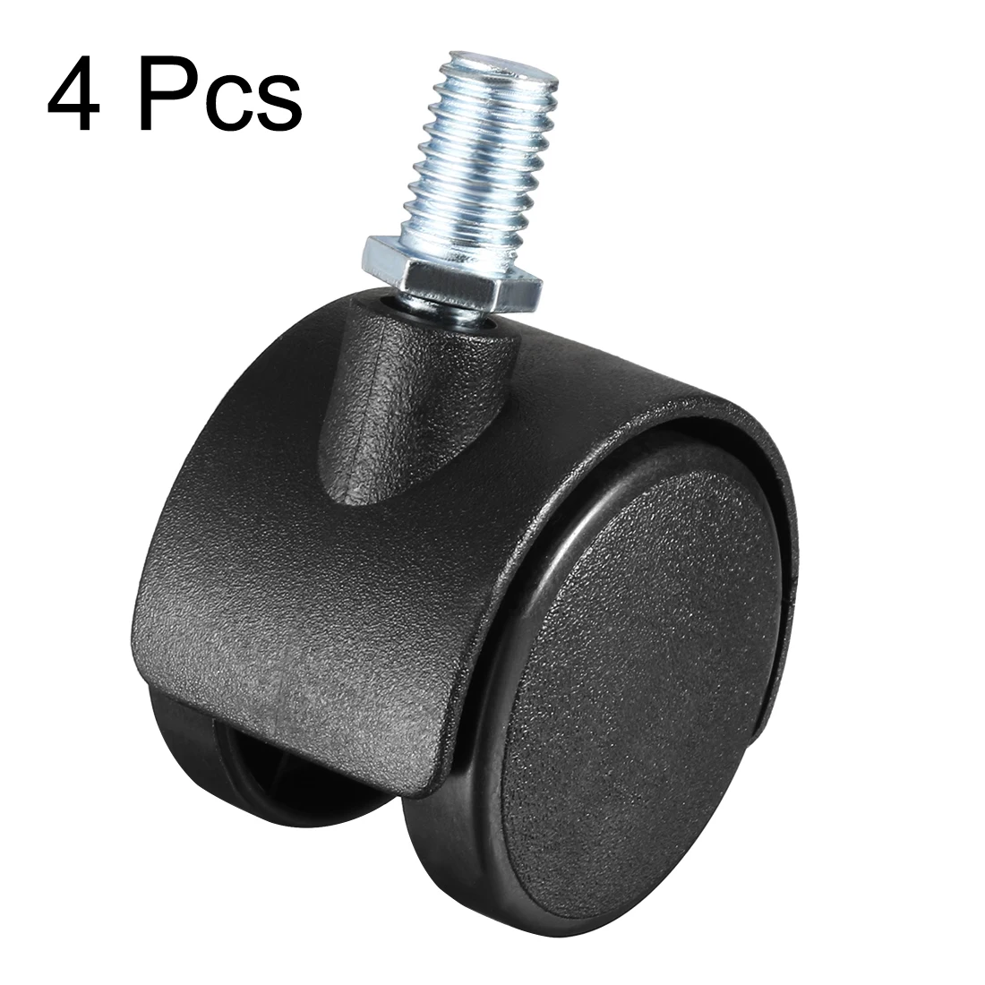 uxcell Swivel Casters 1.5 Inch Nylon 360 Degree M8 x 13mm Threaded Caster Wheels for Furniture Chair , 4 Pcs