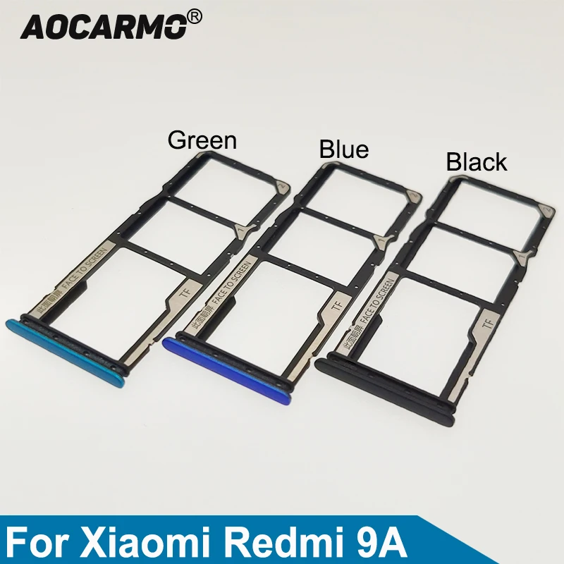 

Aocarmo Sim Card MicroSD Holder Nano SIM Tray Slot For Xiaomi Redmi 9A Replacement Part