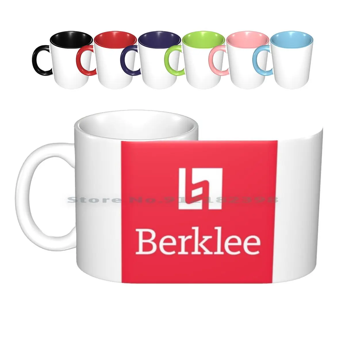 Berklee Ceramic Mugs Coffee Cups Milk Tea Mug Music College Berklee Boston School Red White Guitar Vocals Bass Violin Drum