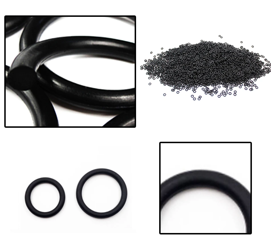 CS1.2/2/4mm OD5-200mm NBR O Ring Seal Gasket Thickness Oil And Wear Resistant Automobile Petrol Nitrile Rubber O-Ring Waterproof