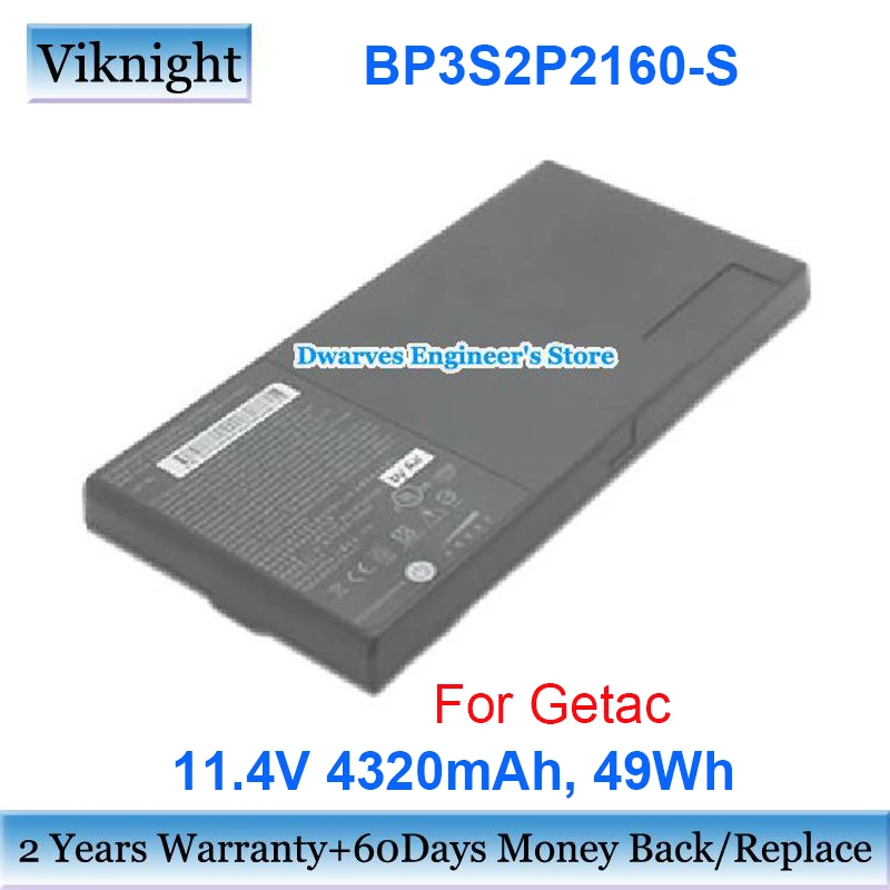 Genuine BP3S2P2160-S Laptop Battery 11.4V 49Wh BO3S2P2160-S For Getac Notebook Rechargeable Battery Packs 4320mAh 6 Cells