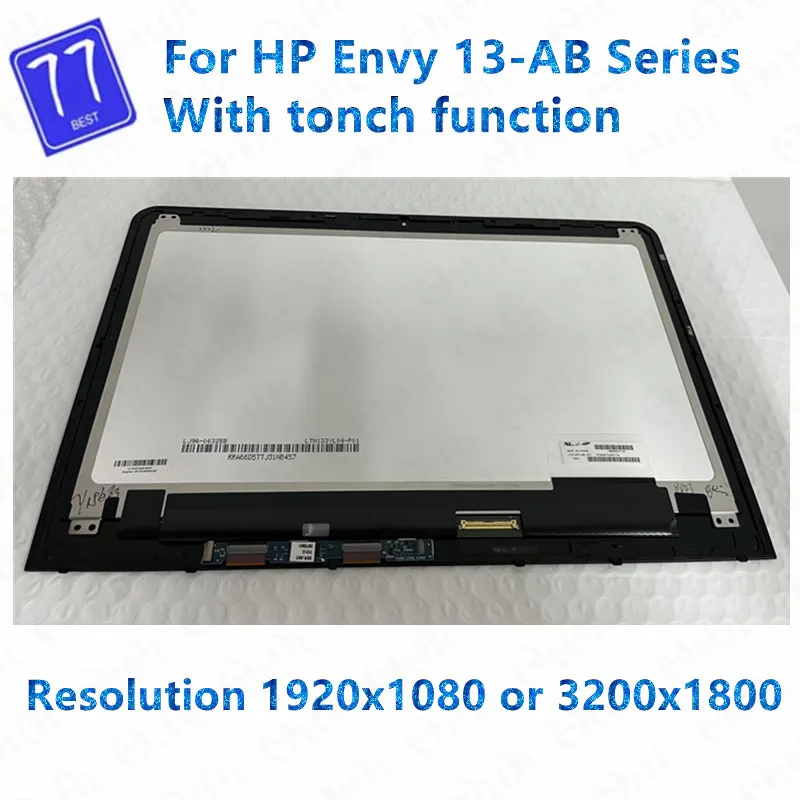 

Original 13.3" QHD + FHD For HP ENVY 13-ab Series 13-ab000na 13-ab000nc Laptop LCD Touch Screen Digitizer Replacement Assembly