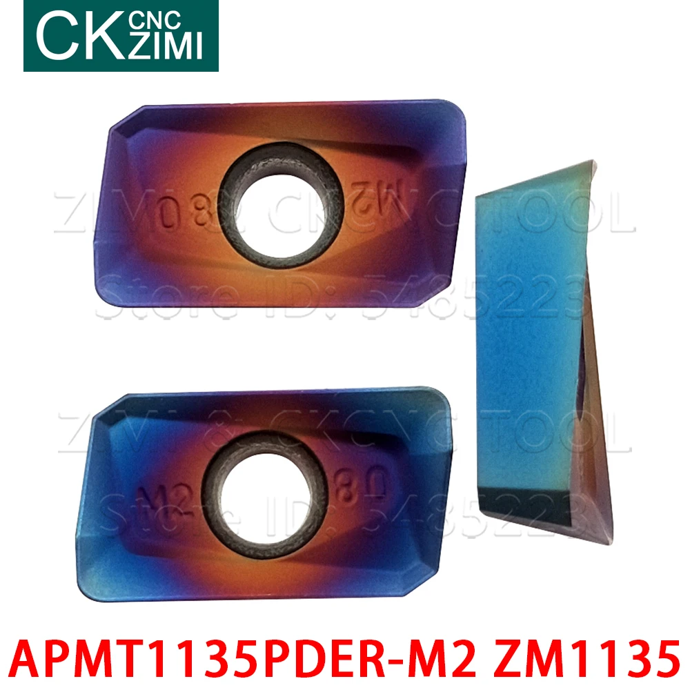APMT1135PDER-M2 carbure insère fraise APMT 1135 PDER CNC carré épaule fraise machine tour outil de coupe usinage