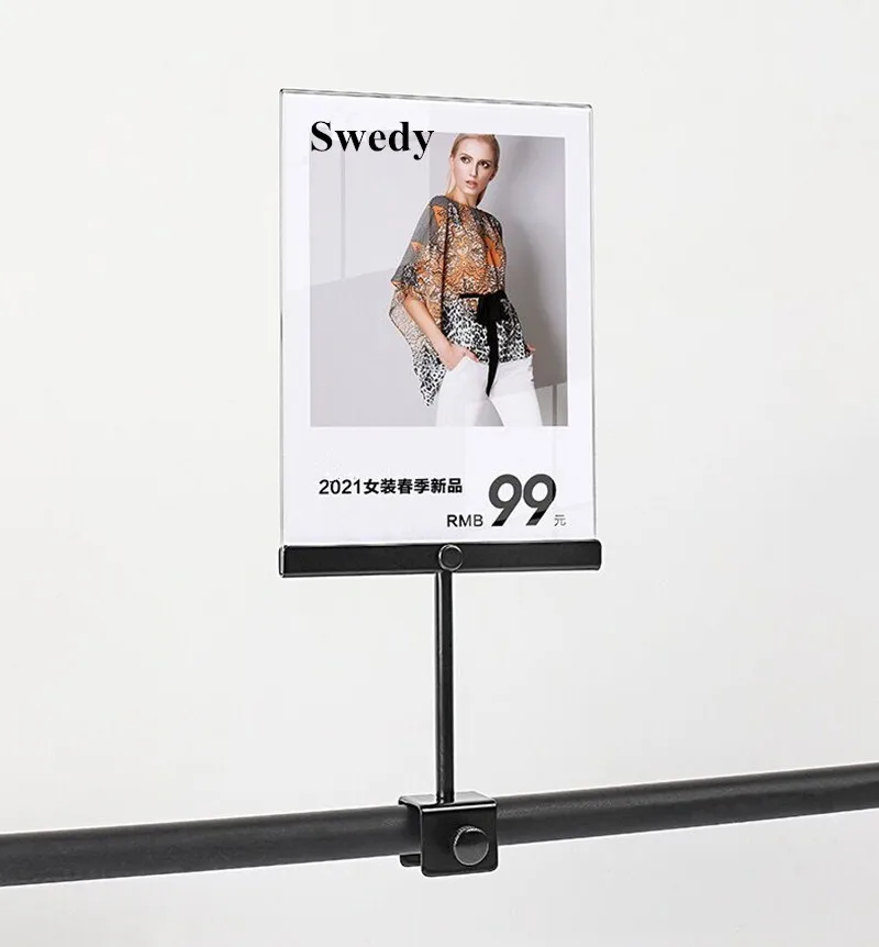 A5 Adjustable Poster Holder Stand Advertising Business Menu Sign Holder Clip Frame Clothing Shelf Promotion Display Stand Board