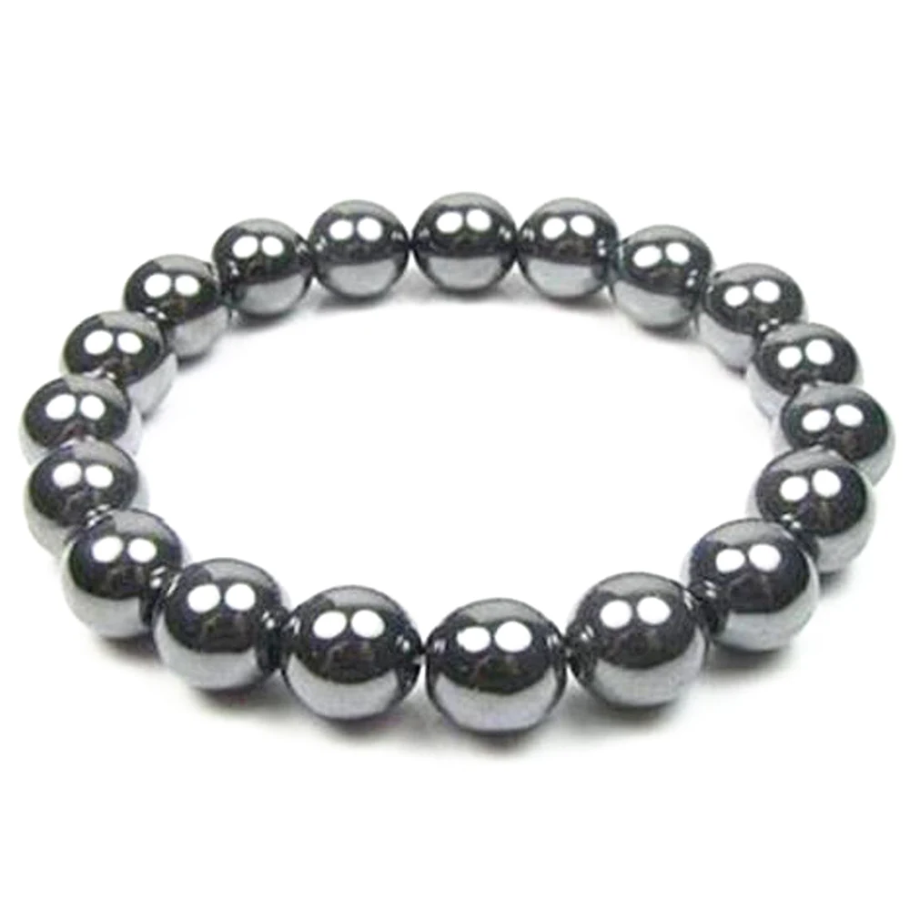 MG1186 AAA Grade 10 mm Hematite Gemstone Mens Beaded Bracelet High Quality Energy Protection Bracelet Best Men`s Gift