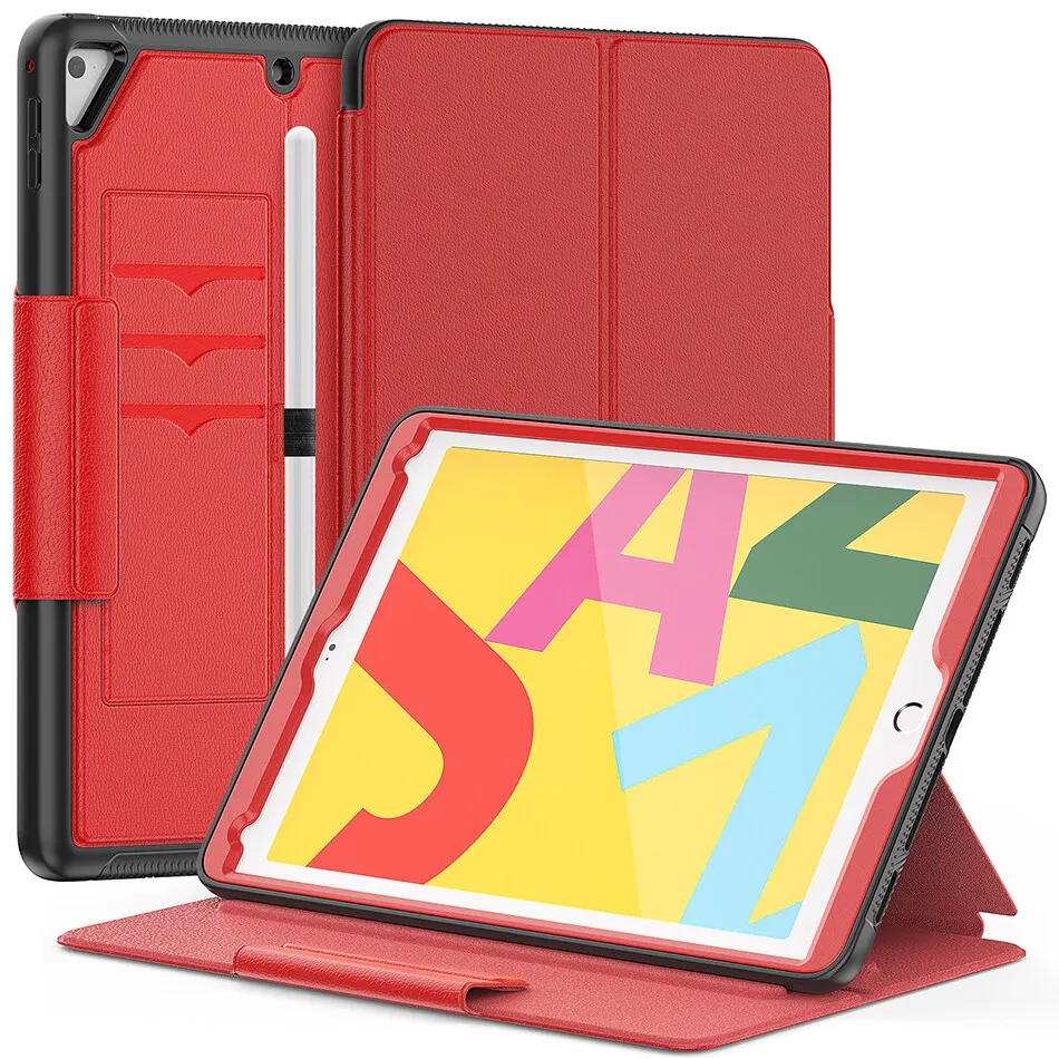 

Heavy Duty Magnet PU Leather Case for iPad 9.7 5th 6th Gen Funda Stand Cover with Pen Holder for iPad Pro 9.7 Air 2 Smart Case