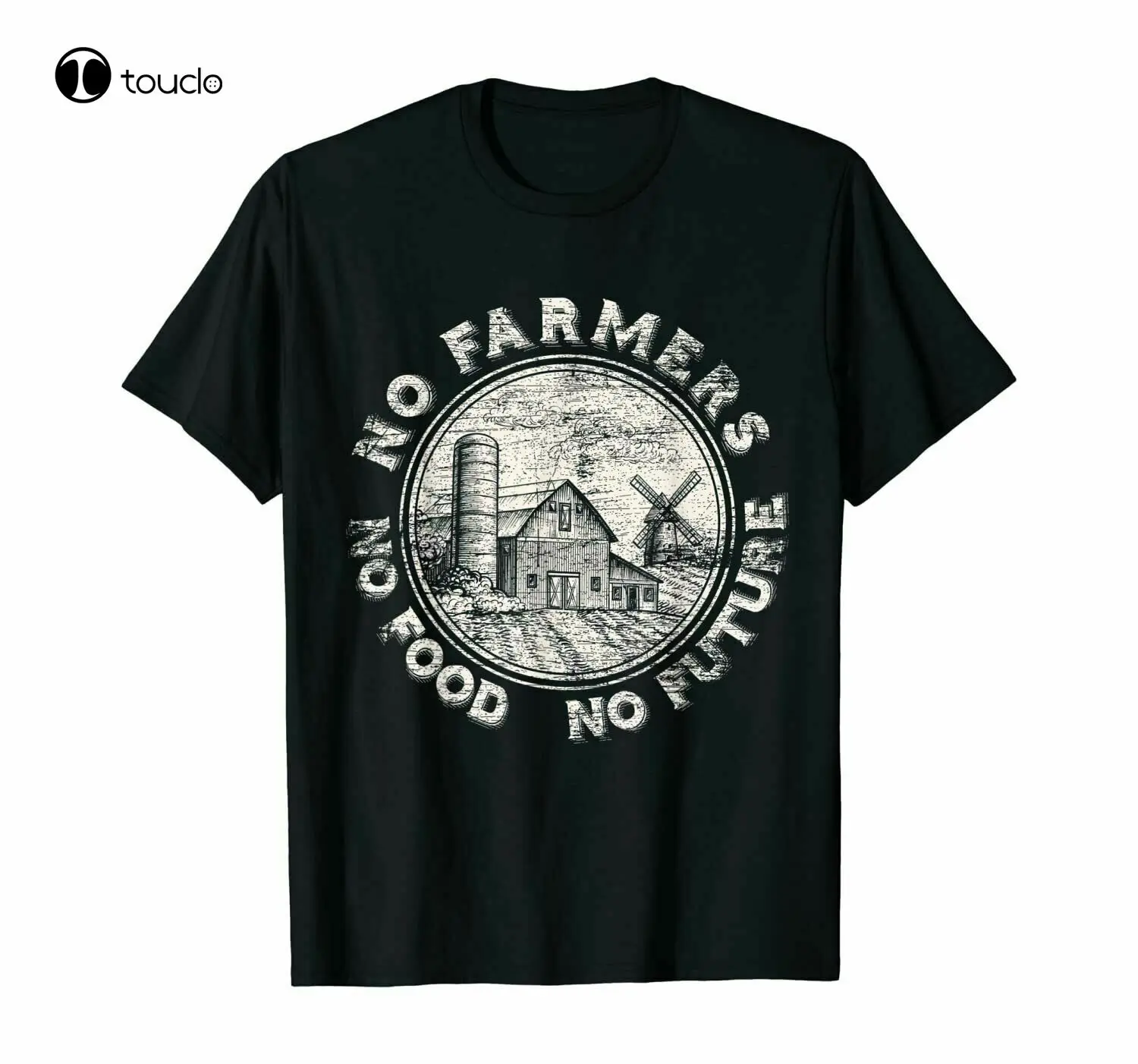 Funny No Farmers No Food No Future T-Shirts Cotton