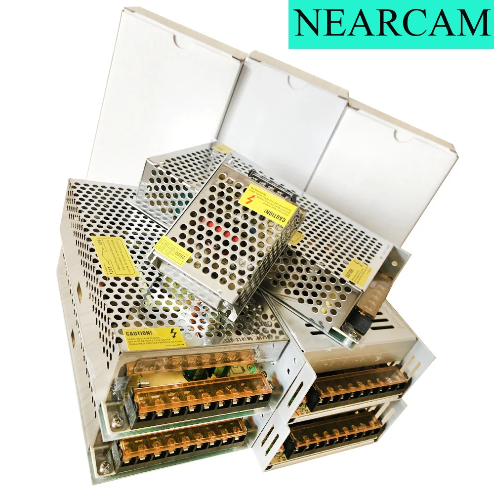 NEARCAM 110V-240V LED switching power supply lighting transformer 5V12V15V24V36V48V power supply LED lamp with power adapter