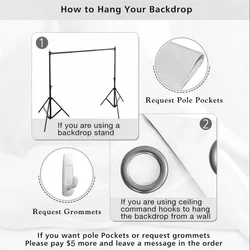 Add the Grommet or Pole Pockets for Backdrop or Background Photography