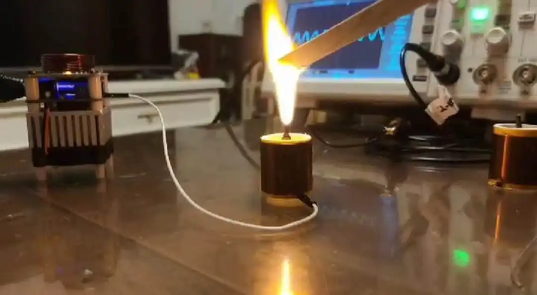 High Frequency Tesla Coil HFSSTC Electronic Candle Plasma Flame