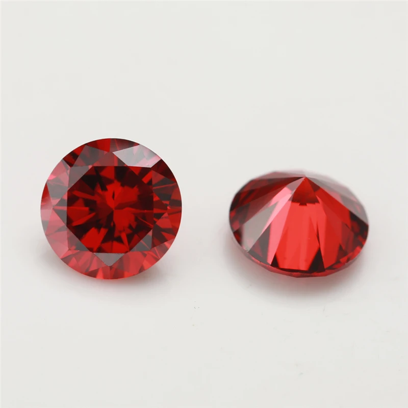 Size 1.0~10.0mm 5A Various Color Cubic Zirconia Bead Stones Round Cut Loose CZ Synthetic Gems Zircon JIANGYUANGEMS