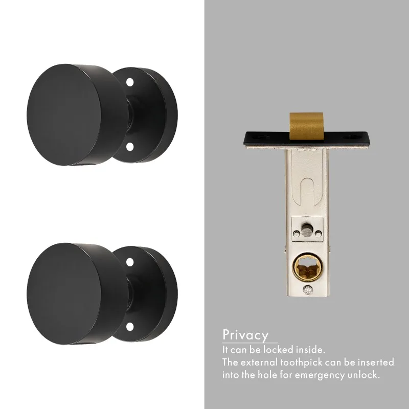 Dooroom Door Lever Set Black Nickel Brass 8