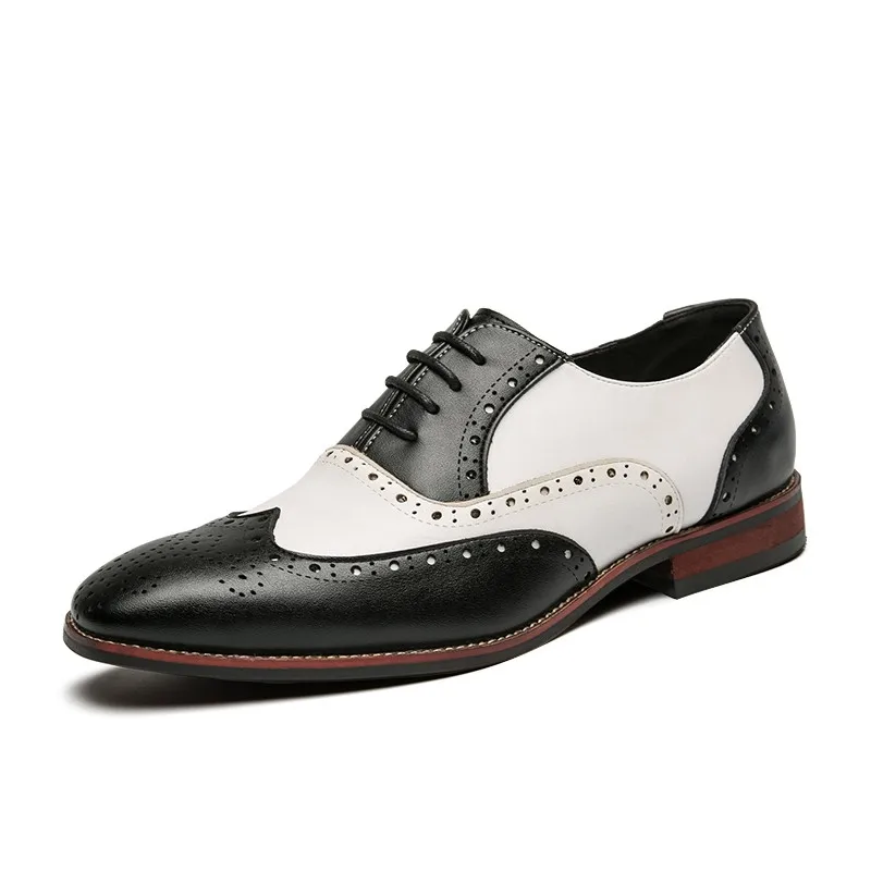 Zapatos Brogues de cuero para hombre, calzado Formal con cordones, de diseñador italiano, a la moda, para fiesta y boda, talla grande