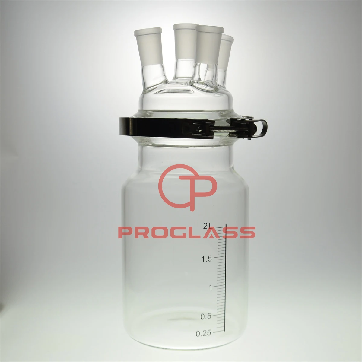 

2000mL 24/​40 4-Necks,​Glass Cylinder Reactor,2 Litre Flat Bottom Reaction Flask