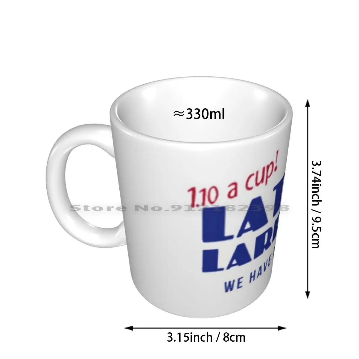 Untitled Ceramic Mugs Coffee Cups Milk Tea Mug Latte Mocha Joe Scones Latte Larry Enthusiasm Curb Logo David Larry Curb Your