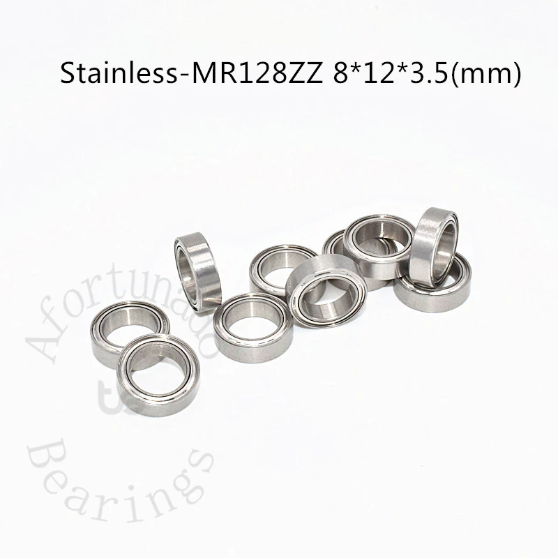 Stainless steel bearing SMR128ZZ 10Pieces 8*12*3.5(mm) antirust metal sealed High speed Mechanical equipment parts