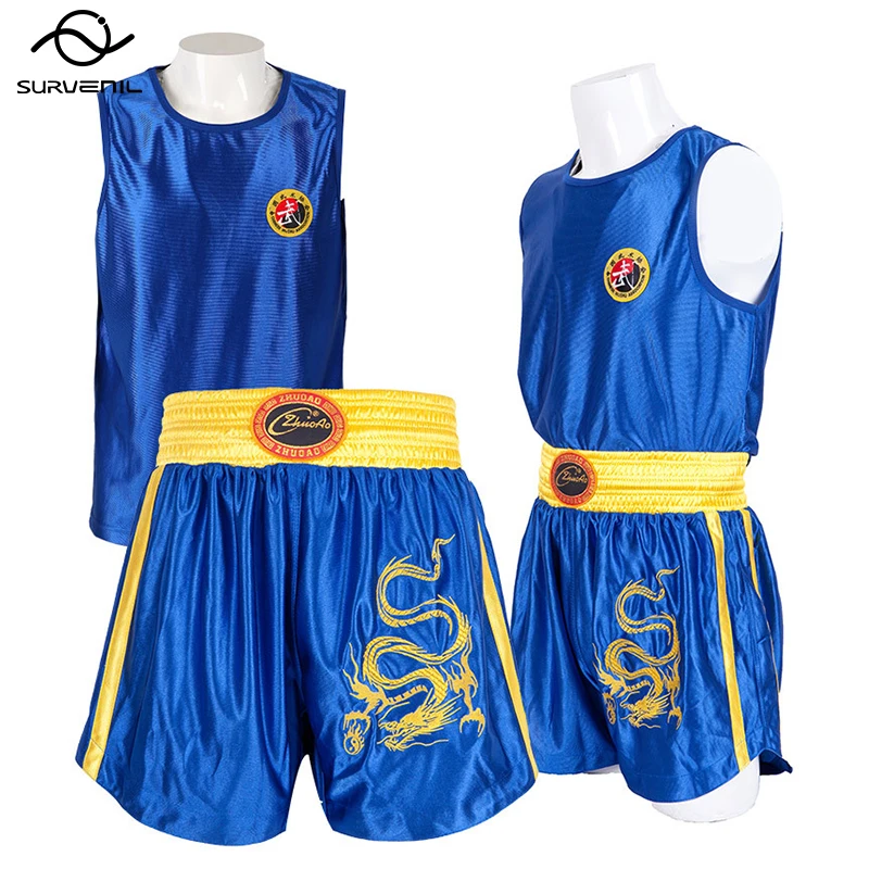 Adult Kids Kick Boxing Jersey Shirt Muay Thai Shorts Performance Training Uniform Men Women Children MMA Clothes Fight Wear Suit