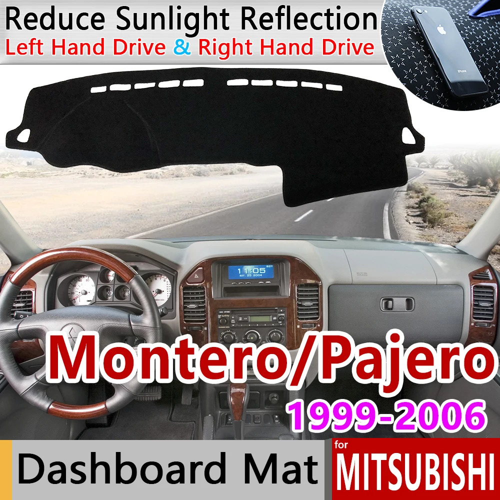 

Для Mitsubishi Pajero Shogun Montero 1999 ~ 2006 V60 V73 V77 Противоскользящий коврик накладка на приборную панель коврик для приборной панели автомобиля аксессуары