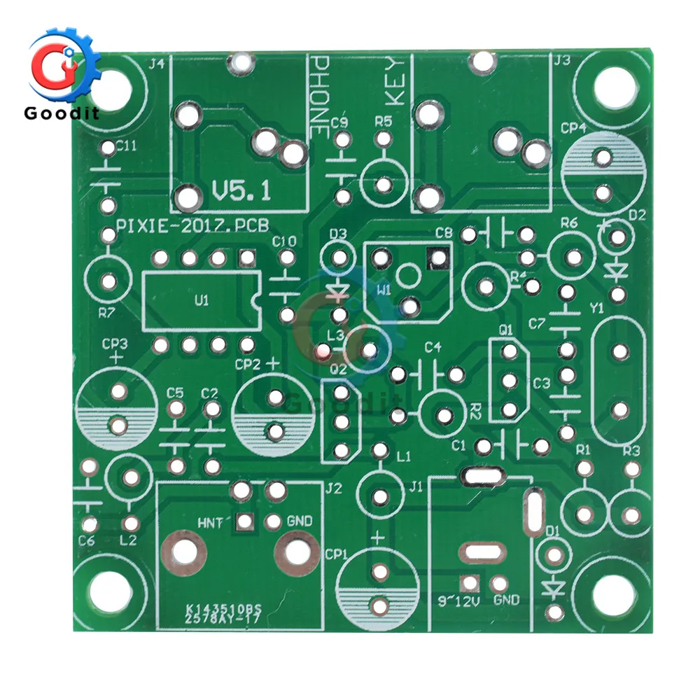 DIY Kit RADIO 40M CW Shortwave Transmitter QRP Pixie Kit Receiver 7.023-7.026MHz Short Wave Transmitter DC 9V-14V Module