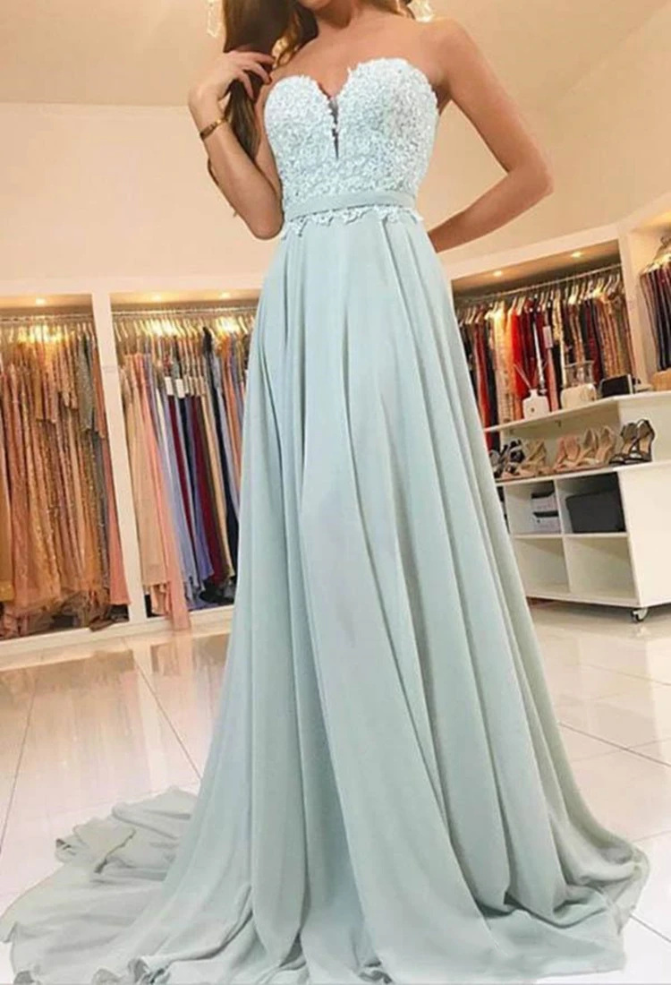 Elegant Chiffon A-line Bridesmaid Dresses Zipper Back Beaded Sweep Train Prom Dresses Formal Evening Gowns Vestido De Fiesta