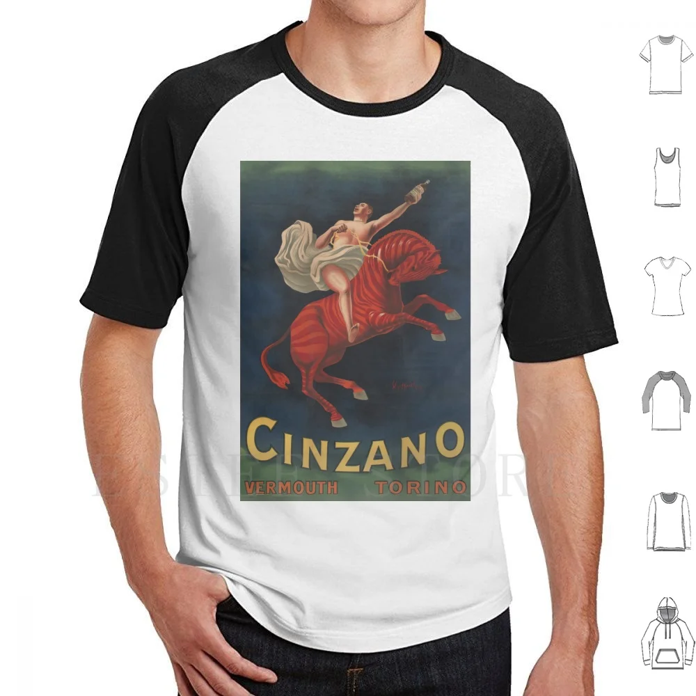 Leonetto Cappiello-, Vermouth Torino , 1910 , Art Deco Poster T Shirt DIY Big Size 100% Cotton 1920 1930 1920s 1930s Art Art