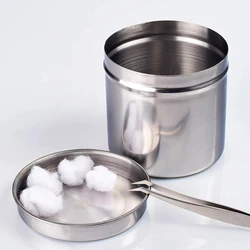 1PC Stainless Steel 8-12 CM Sterilized Jar Pot Container Bottle Tweezers Medical Dental Surgical Cosmetic Tattoo Accesory Tools